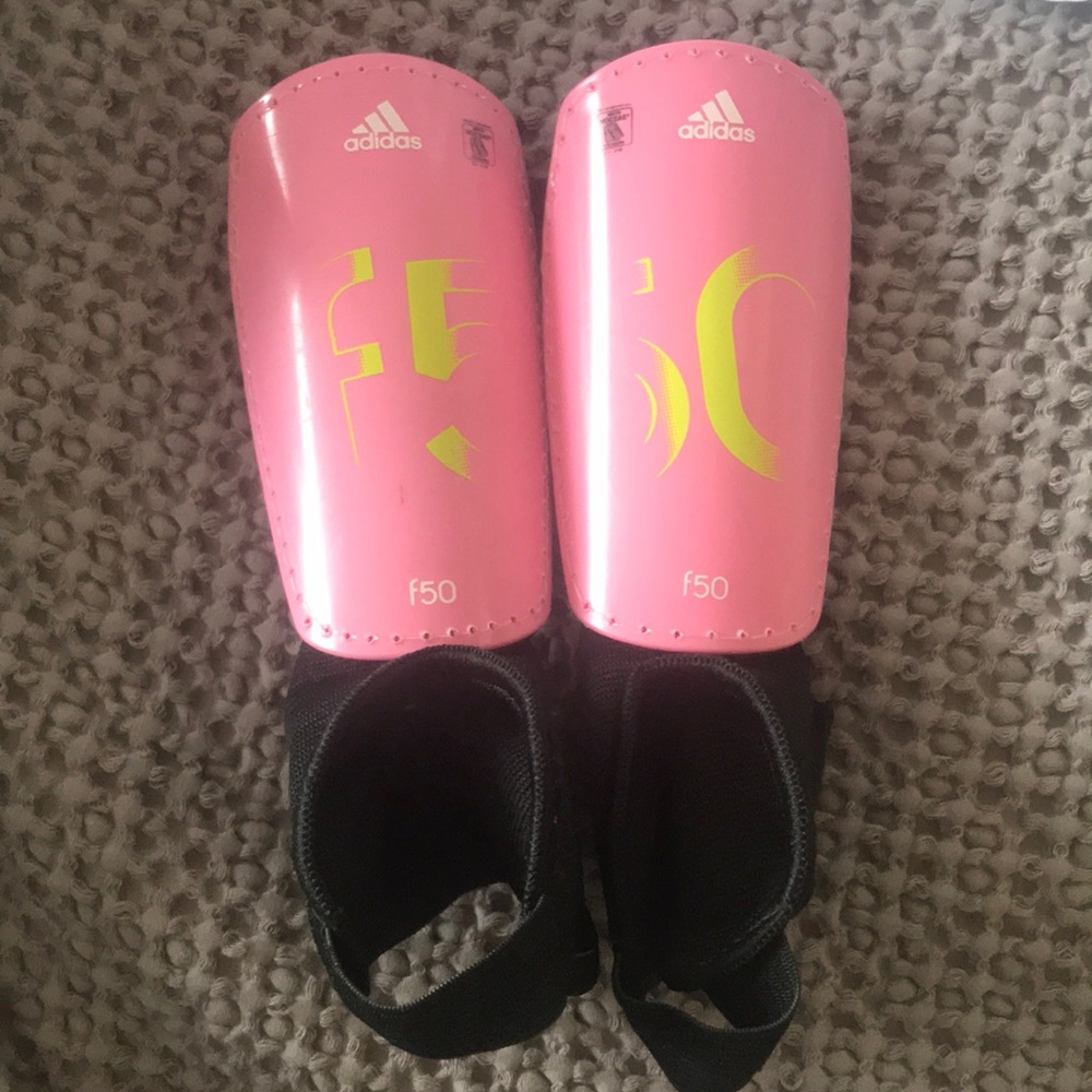 ADIDAS youth F50 Pro soccer shin guards PINK small